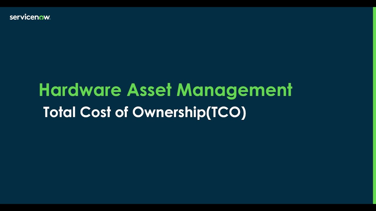 An overview of Total Cost of Ownership (TCO)