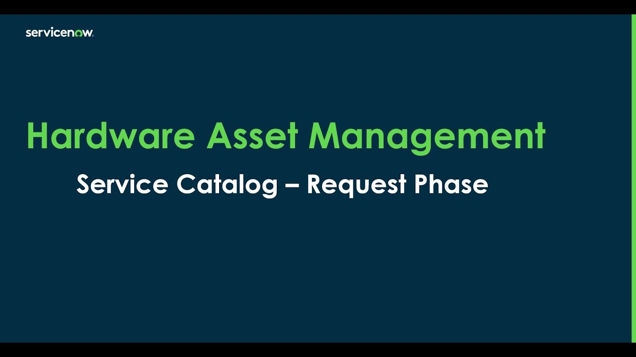 Creating and Requesting a basic Service Catalog Item