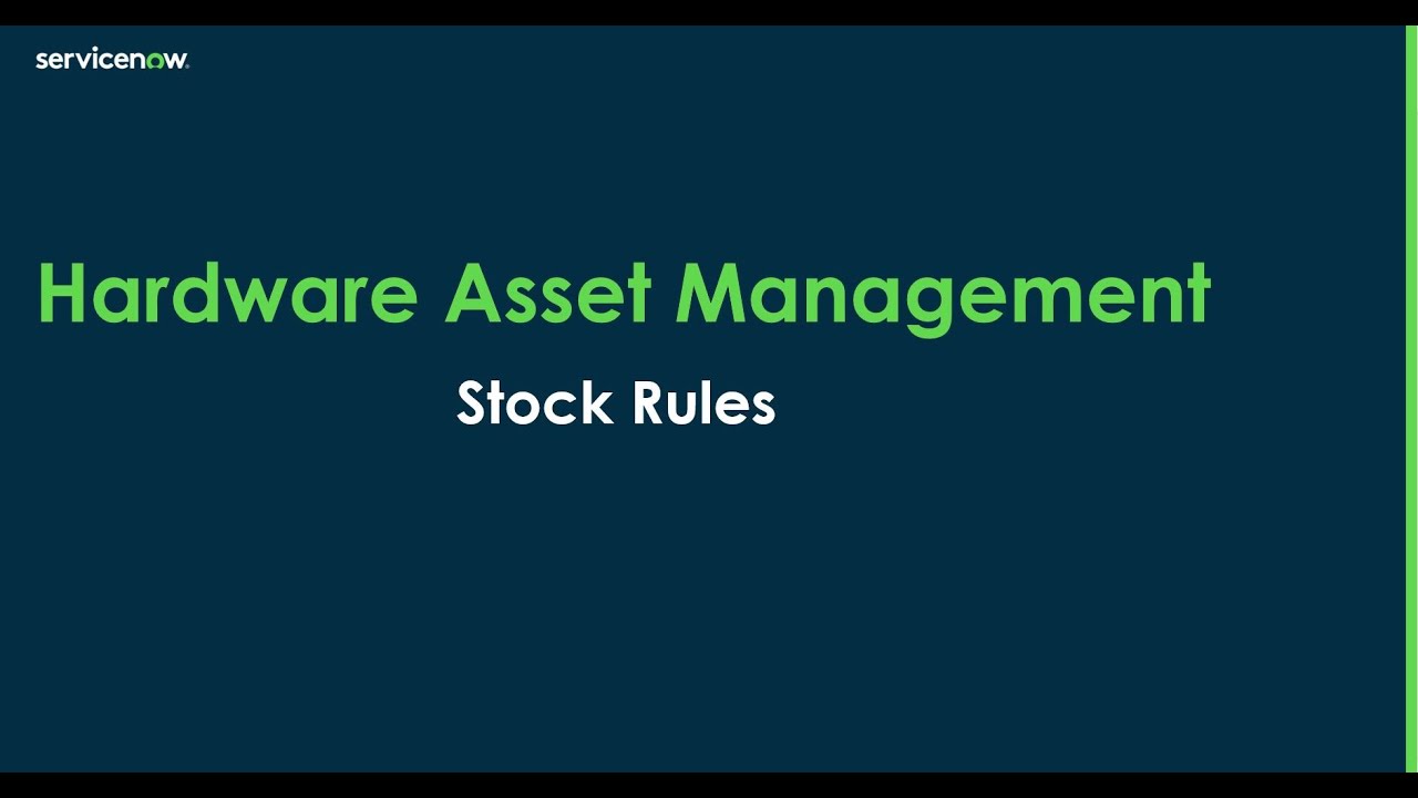 Using Stock Rules for inventory control