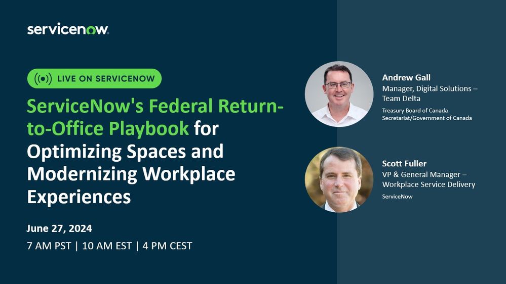 ServiceNow's Federal Return-to-Office Playbook for Optimizing Spaces & Modernizing WEX