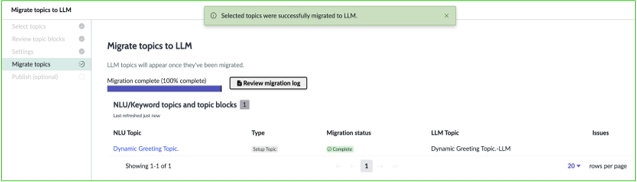 Now Assist in Virtual Agent: Migrating NLU topics to LLM