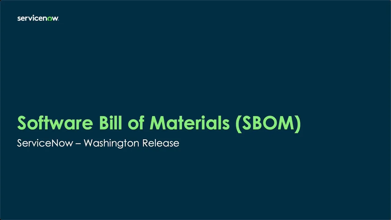 Software Bill of Materials (SBOM) - Washington Release