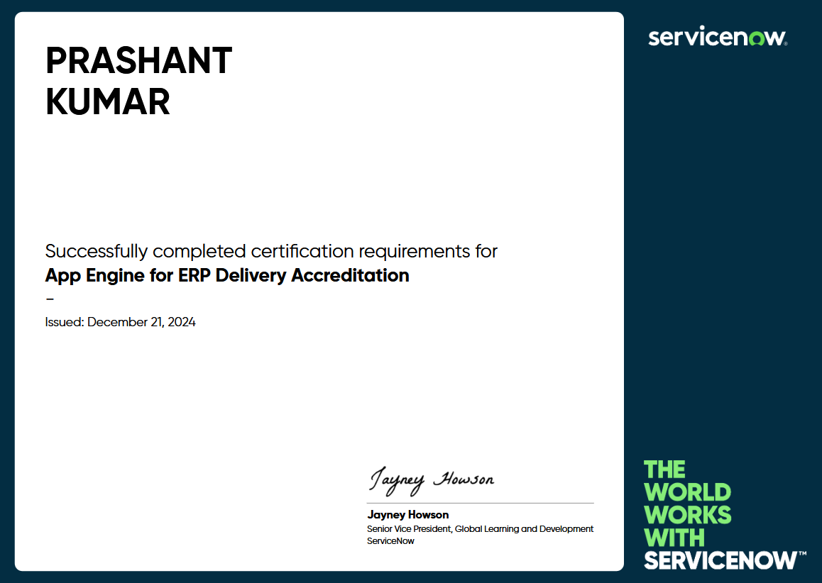 App Engine for ERP Delivery Accreditation