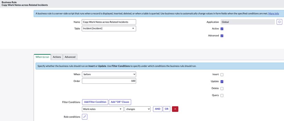 Sync Comments and Work Notes without Duplicates