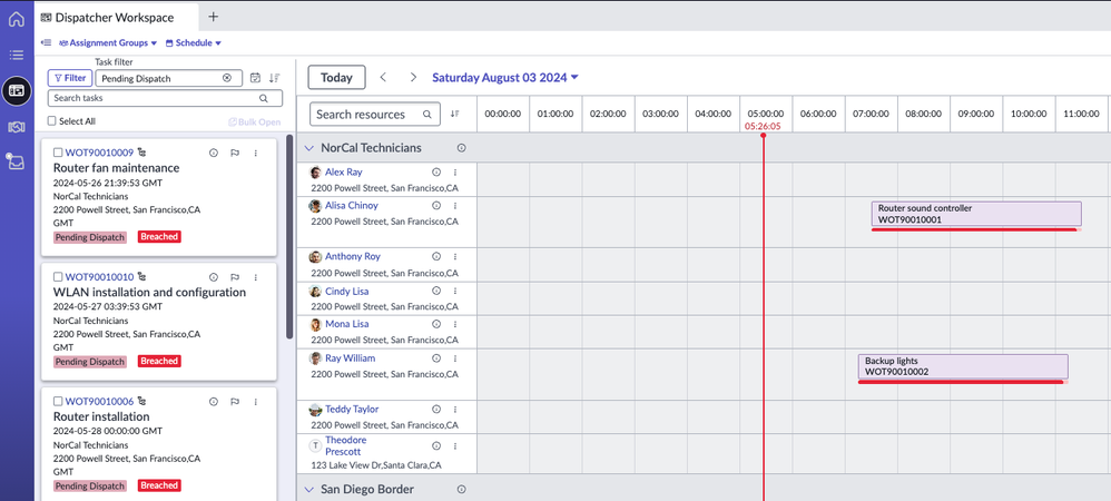 Calendar Sync for Dispatcher Workspace
