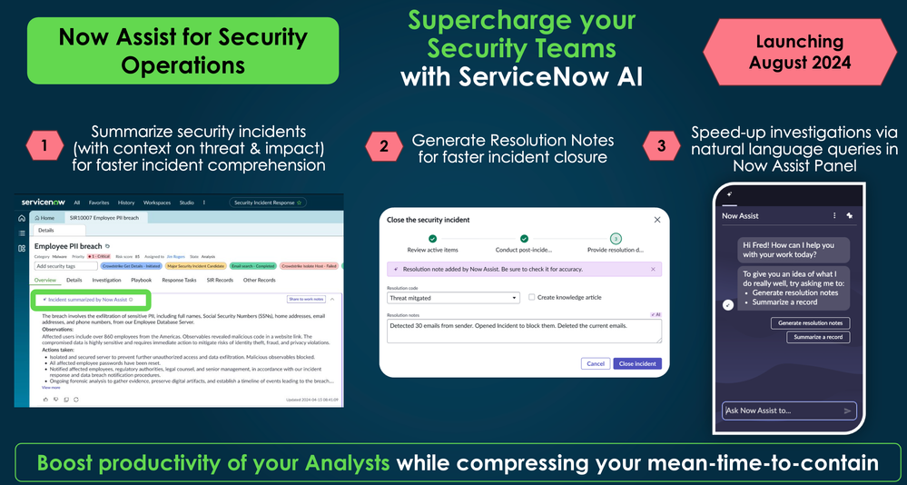 Now Assist for Security Operations is Generally Available!