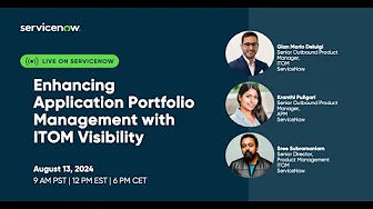 Enhancing Application Portfolio Management with ITOM Visibility