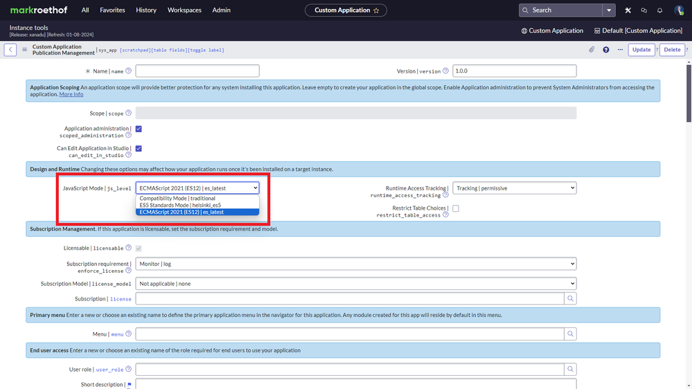 ECMAScript 2021 (ES12) mode in individual script… there's an undocumented catch you need be aware of