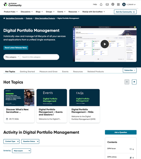 Digital Portfolio Management – New Community Hub Launched !