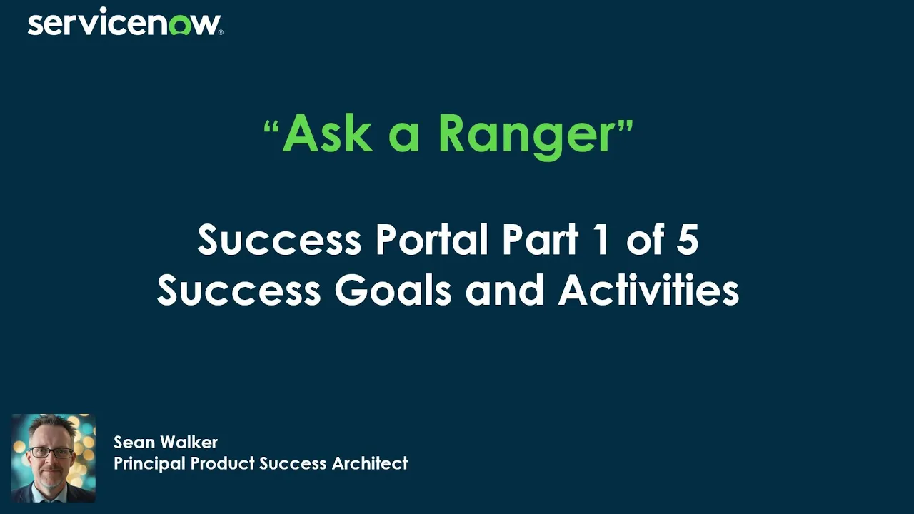 Success Portal Part 1 of 5 - Success Goals and Activities