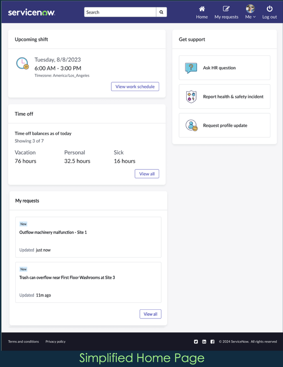Employee Center Pro Kiosk experience for Deskless Workers