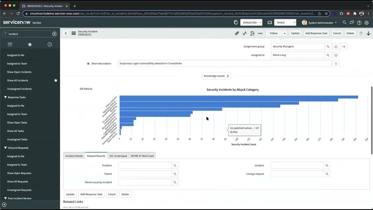 SecByte - How To - SIR Reporting Chart - Visualize Attack Categories