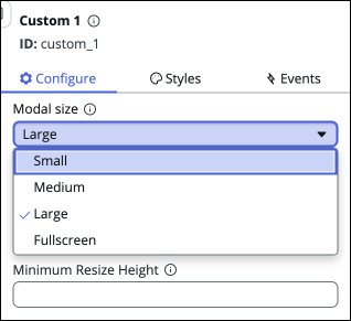 Custom Modal Size in UI Builder
