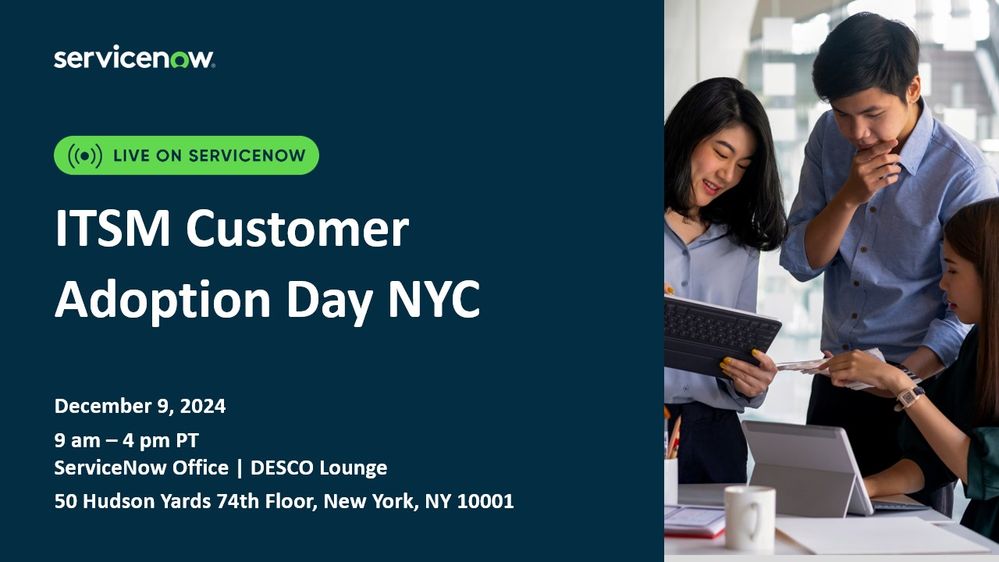 New York ITSM Customer Adoption Day: Supercharge your ITSM strategy with AI-powered innovation