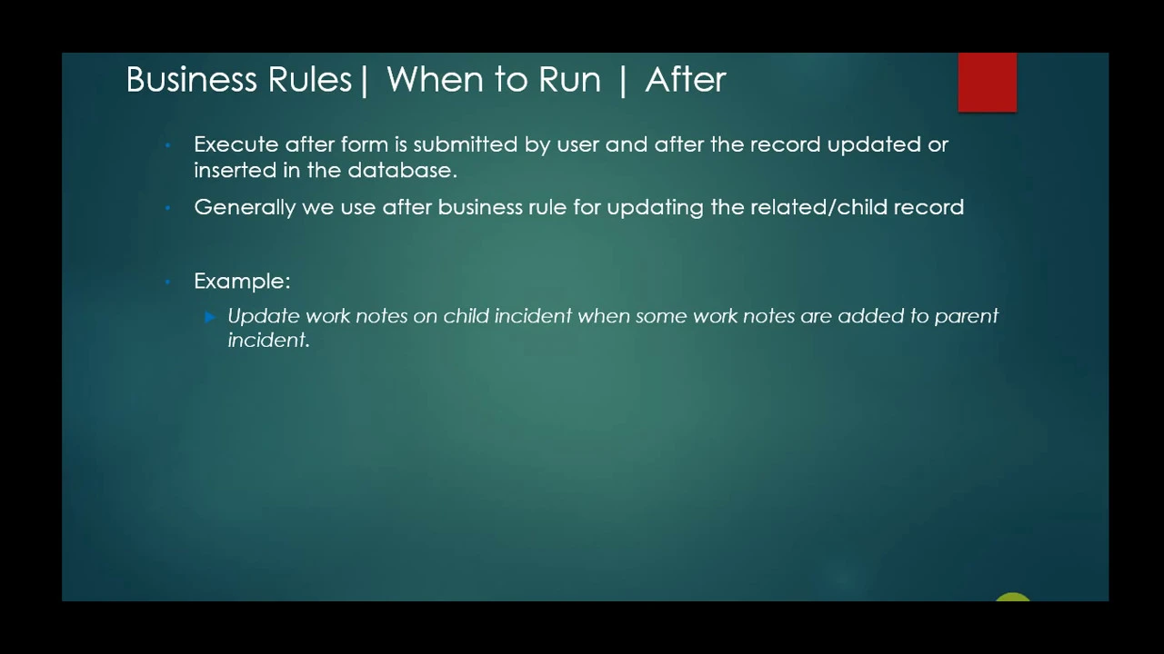 After Business Rule [ServiceNow]
