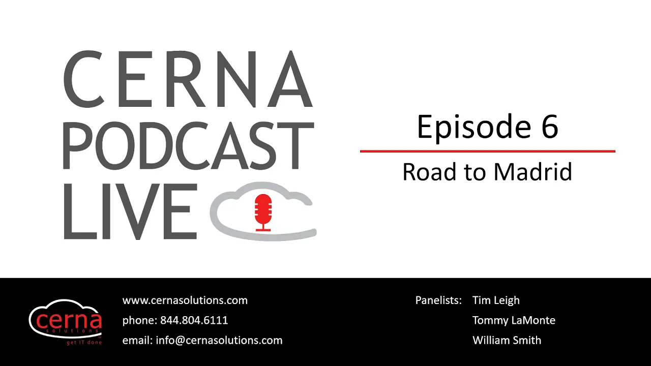 Cerna Podcast Live - Ep. 6: Road to Madrid