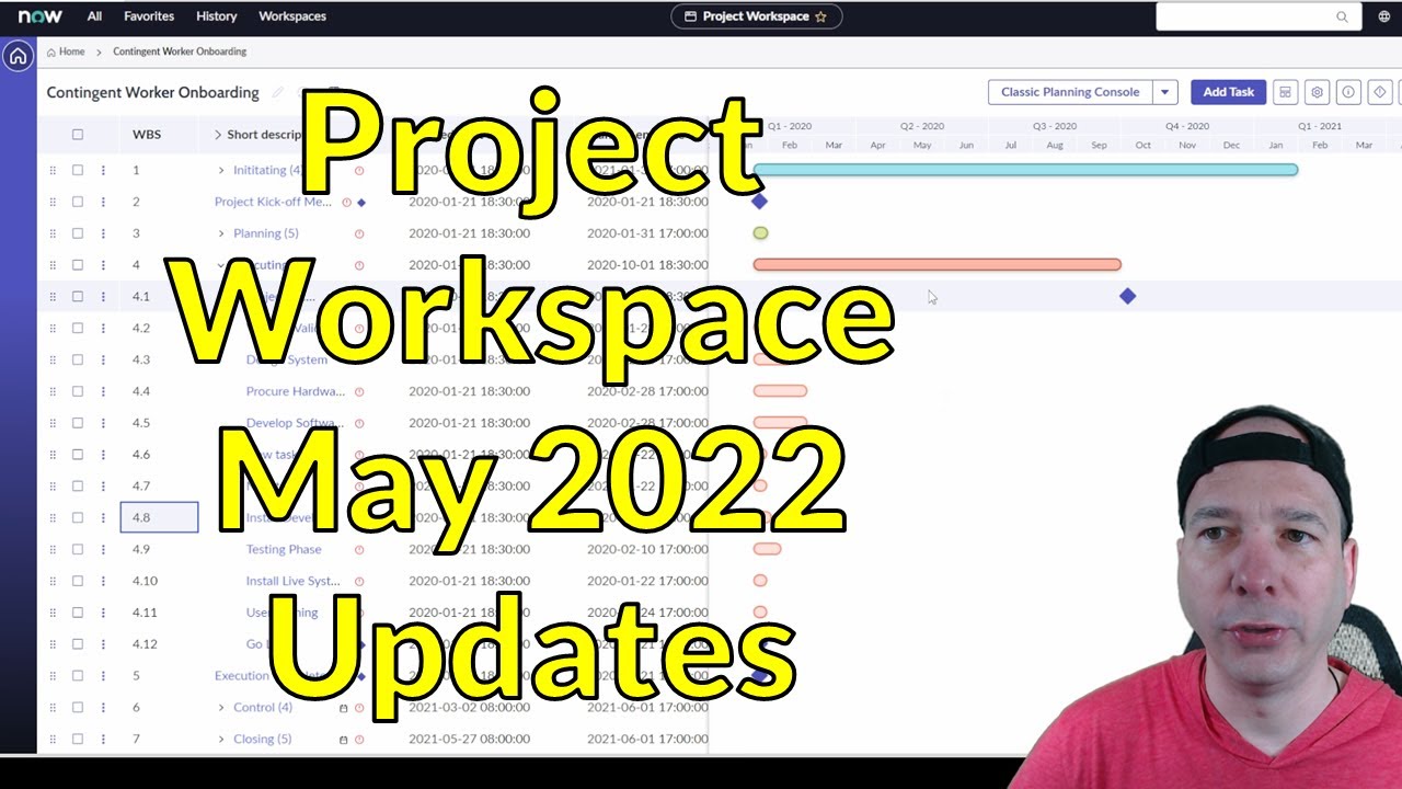 ServiceNow Project Workspace May 2022 2.0.1 Release