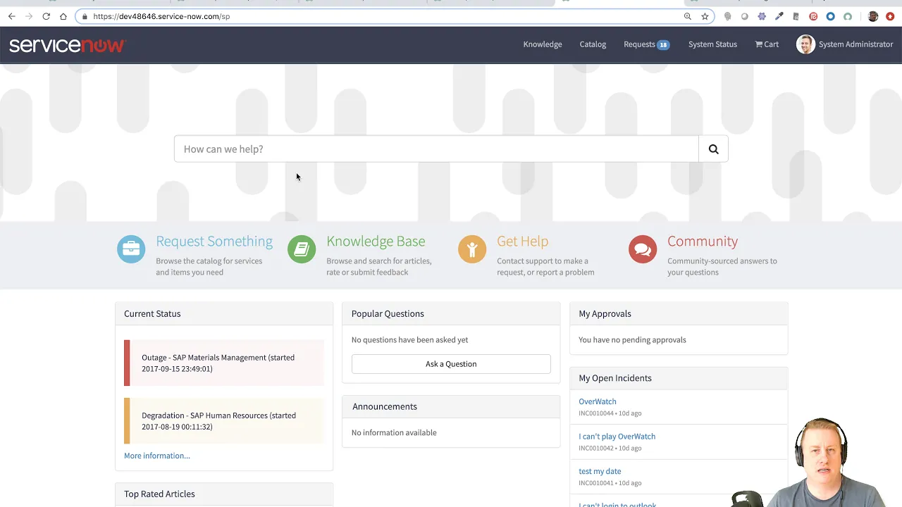 Edit and create a dynamic custom footer for ServiceNow Service Portal
