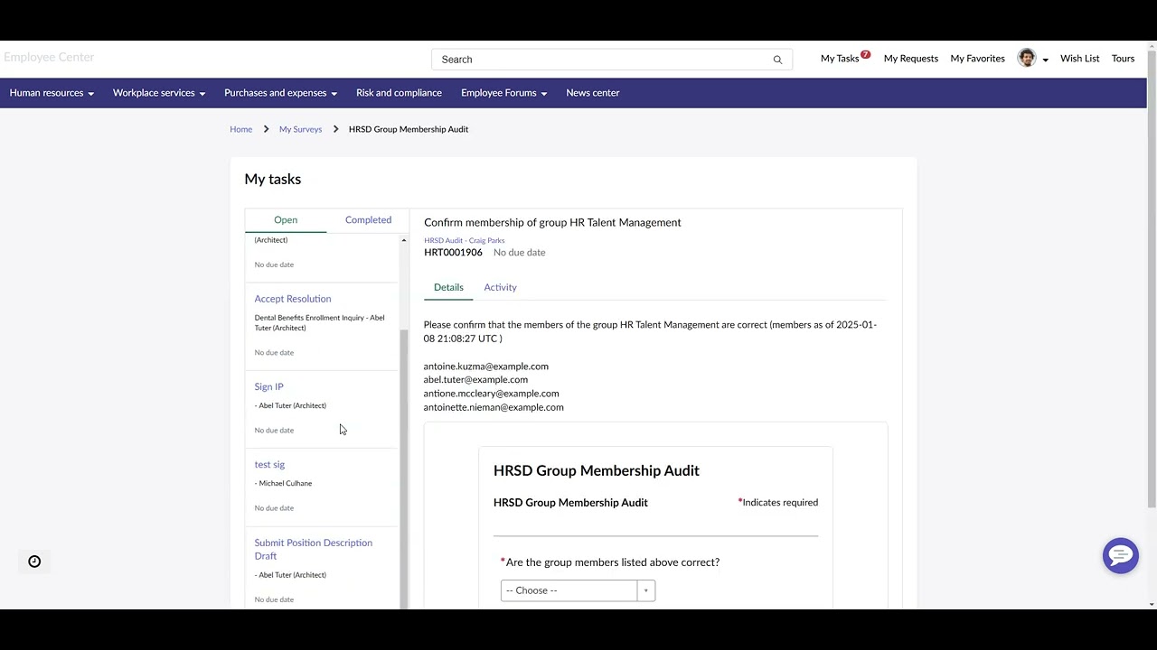 Audit Functionality for HRSD COE Security Policies and Group Membership