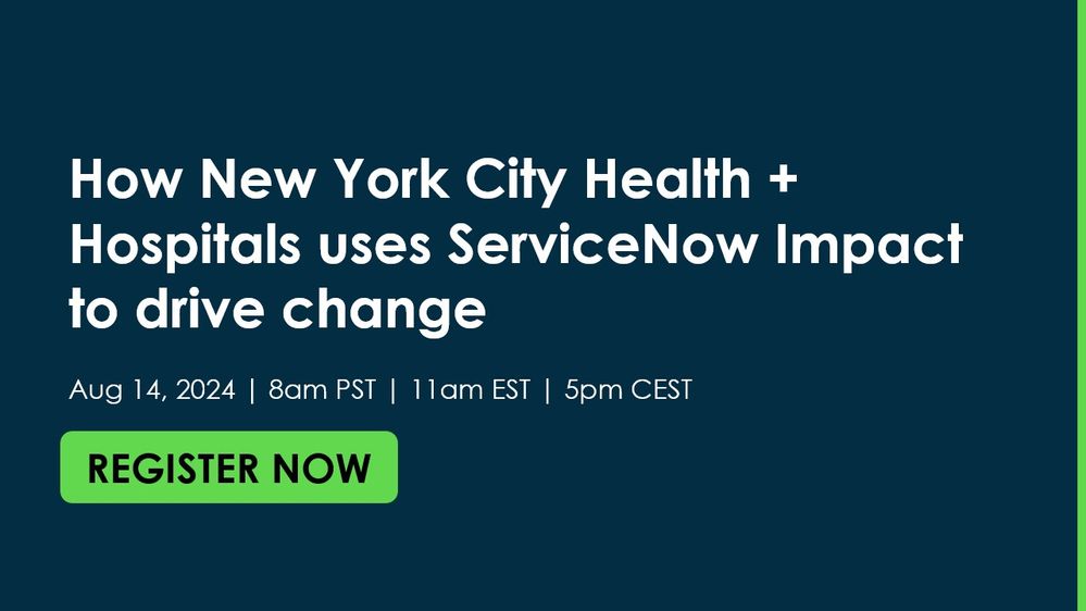 https://www.servicenow.com/community/impact/ct-p/impact