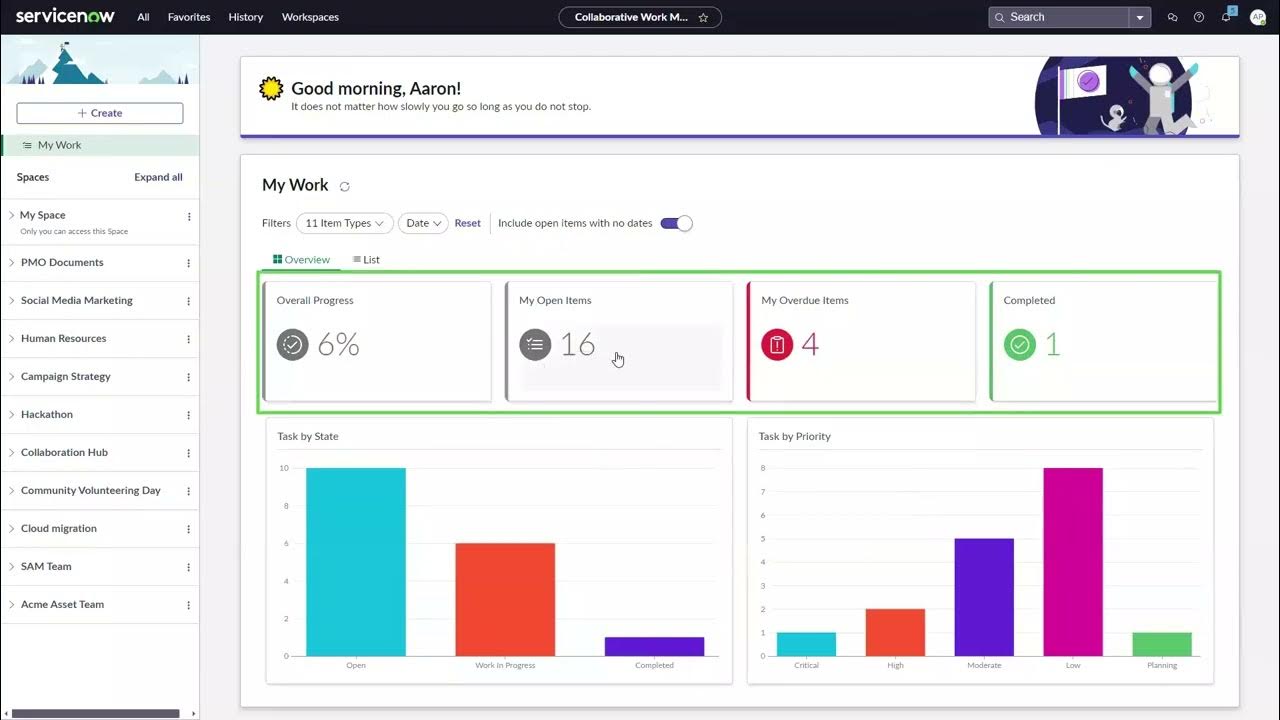 Centralize Tasks with My Work