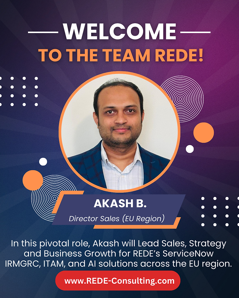 ✨✨Exciting News! ✨✨ REDE Welcomes Akash B. as Director Sales - EU region!