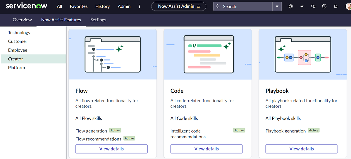 Now Assist for Code Generation