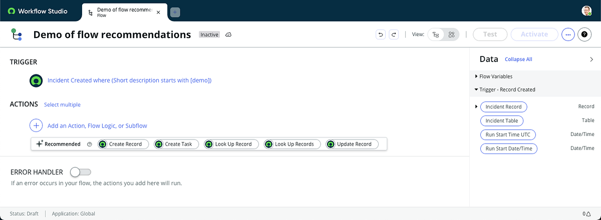 Now Assist for Flow Recommendations