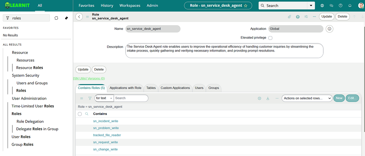 YOKOHAMA Release Feature 9: New ServiceDesk Agent Role (sn_service_desk_agent)