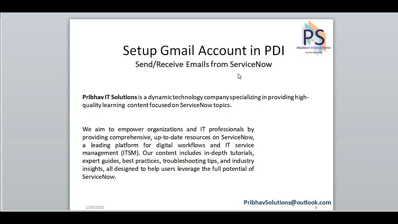 Enable email in servicenow PDI