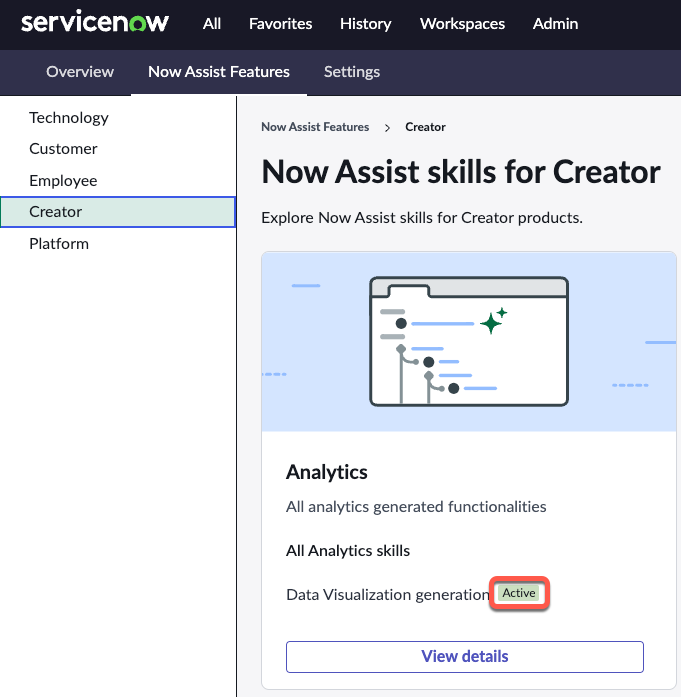 Now Assist with Analytics Generation