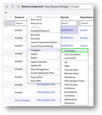 Adding Additional Columns to RMW and PW for Resource Assignment