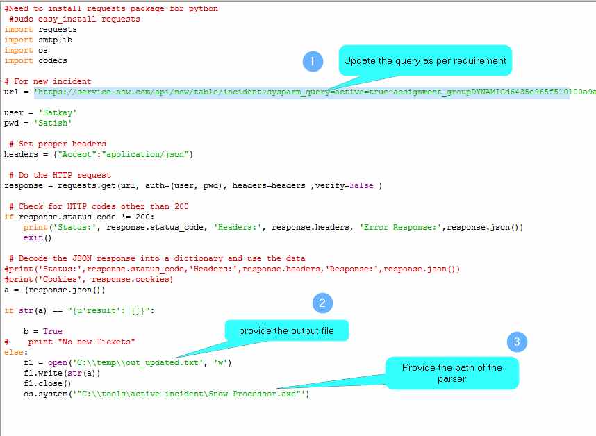 Leveraging ServiceNow API's for notifications