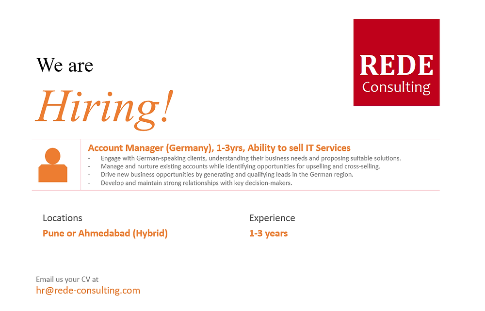 🚀 We’re Hiring: Account Manager – Sales [Germany] 🚀