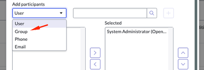 How to use Groups with the Notify Conference Call Dialog