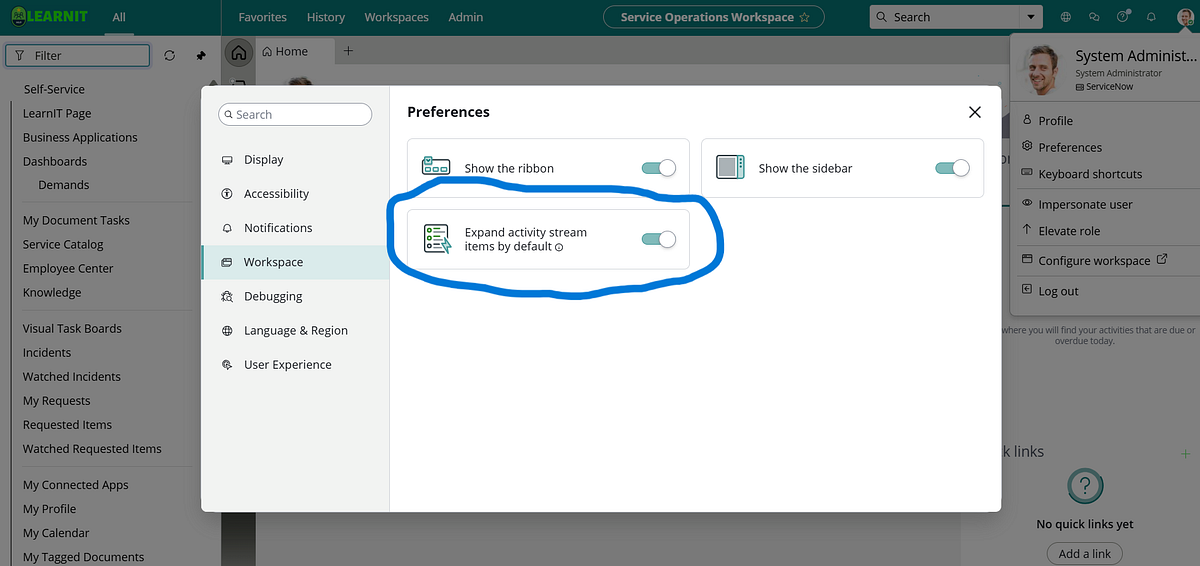 YOKOHAMA Release Feature 15: Expand all Activity stream tiles by default