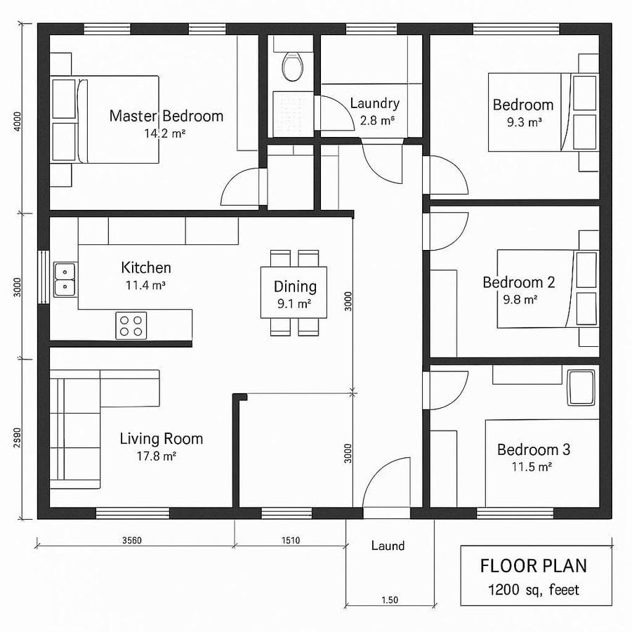1200 sq ft floor plans inspiration 2
