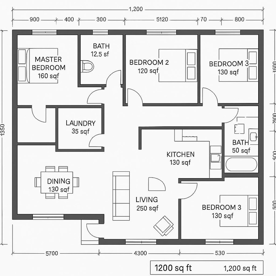 1200 sq ft floor plans inspiration 4