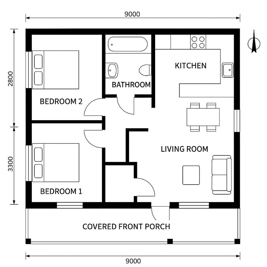 2 bedroom cabin floor plans inspiration 3