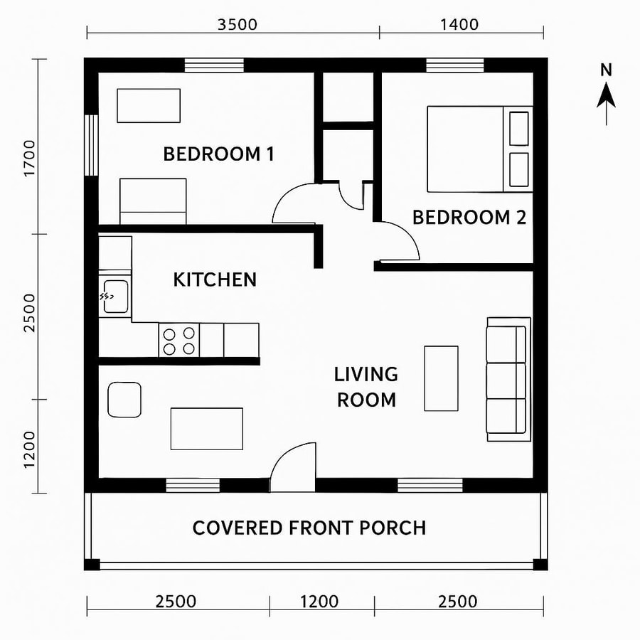 2 bedroom cabin floor plans inspiration 4