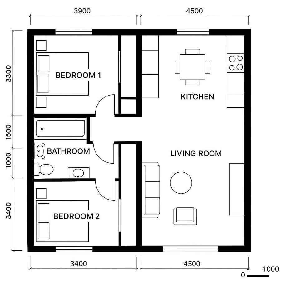 2 bedroom floor plans inspiration 3