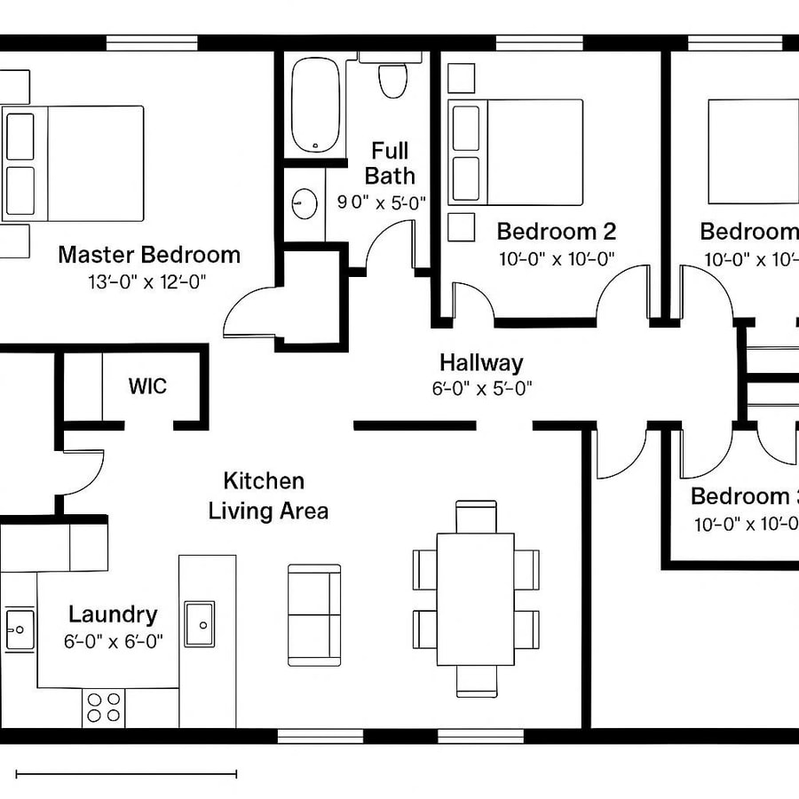 3 bedroom 2 bath floor plans inspiration 2