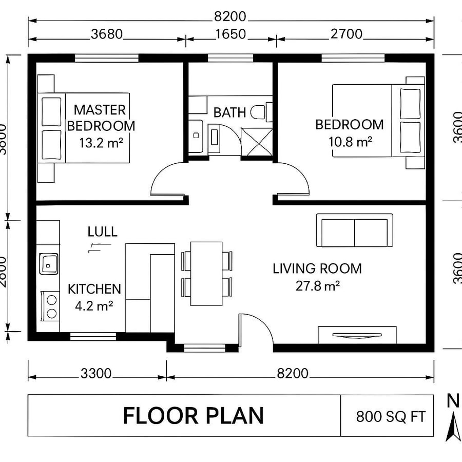 800 sq feet floor plan inspiration 1