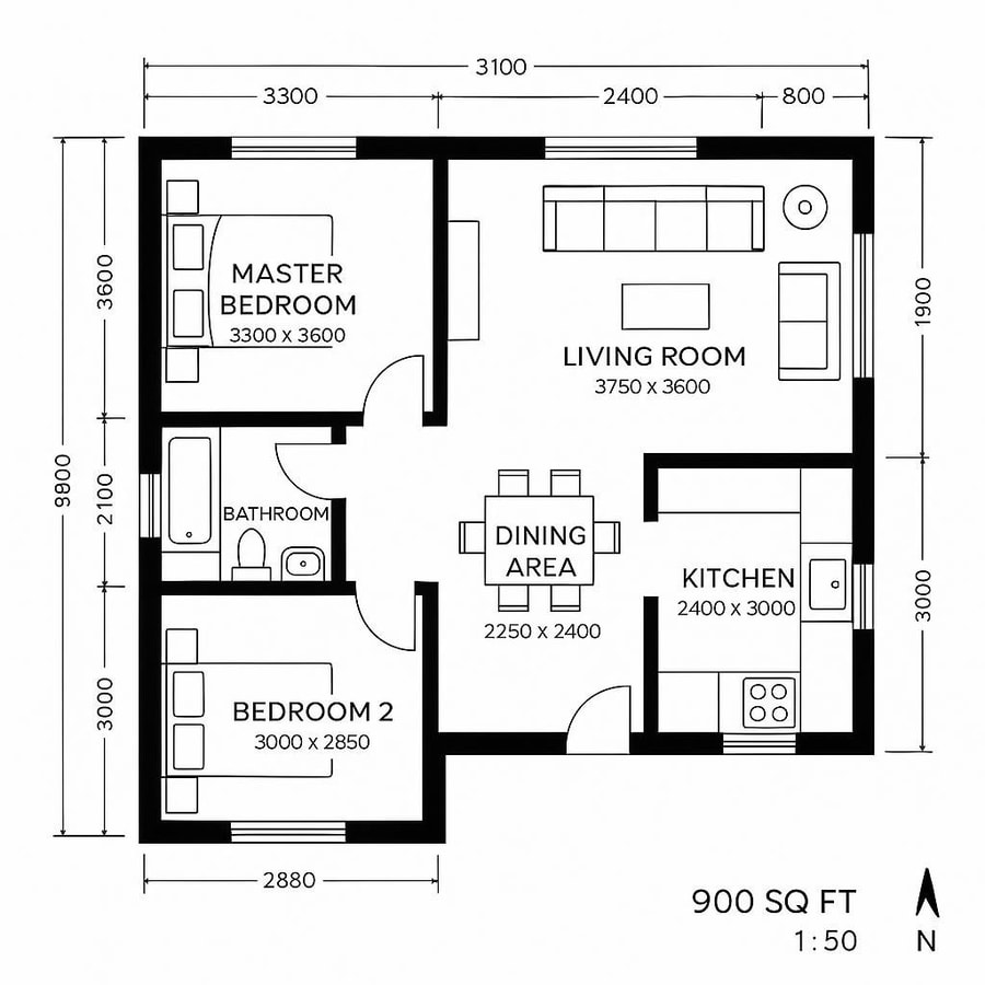900 sq foot floor plans inspiration 2
