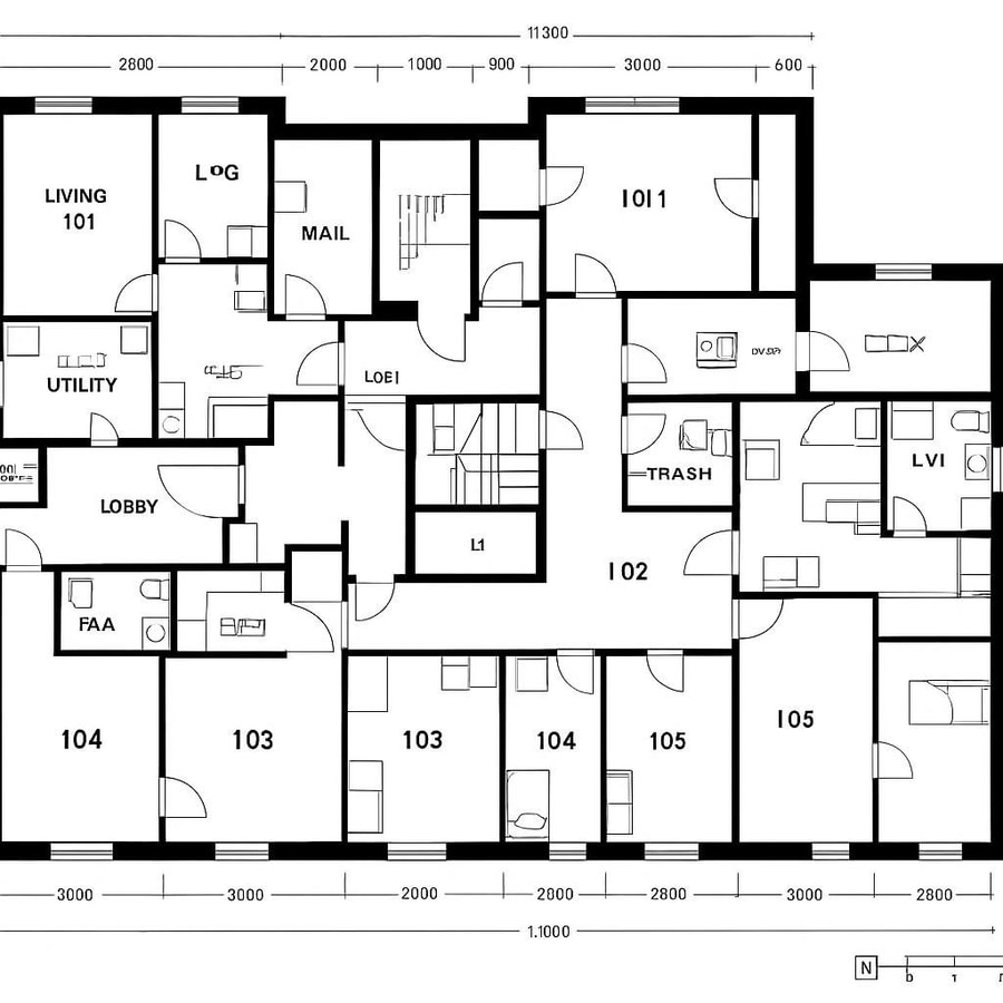 apartment building floor plans inspiration 1