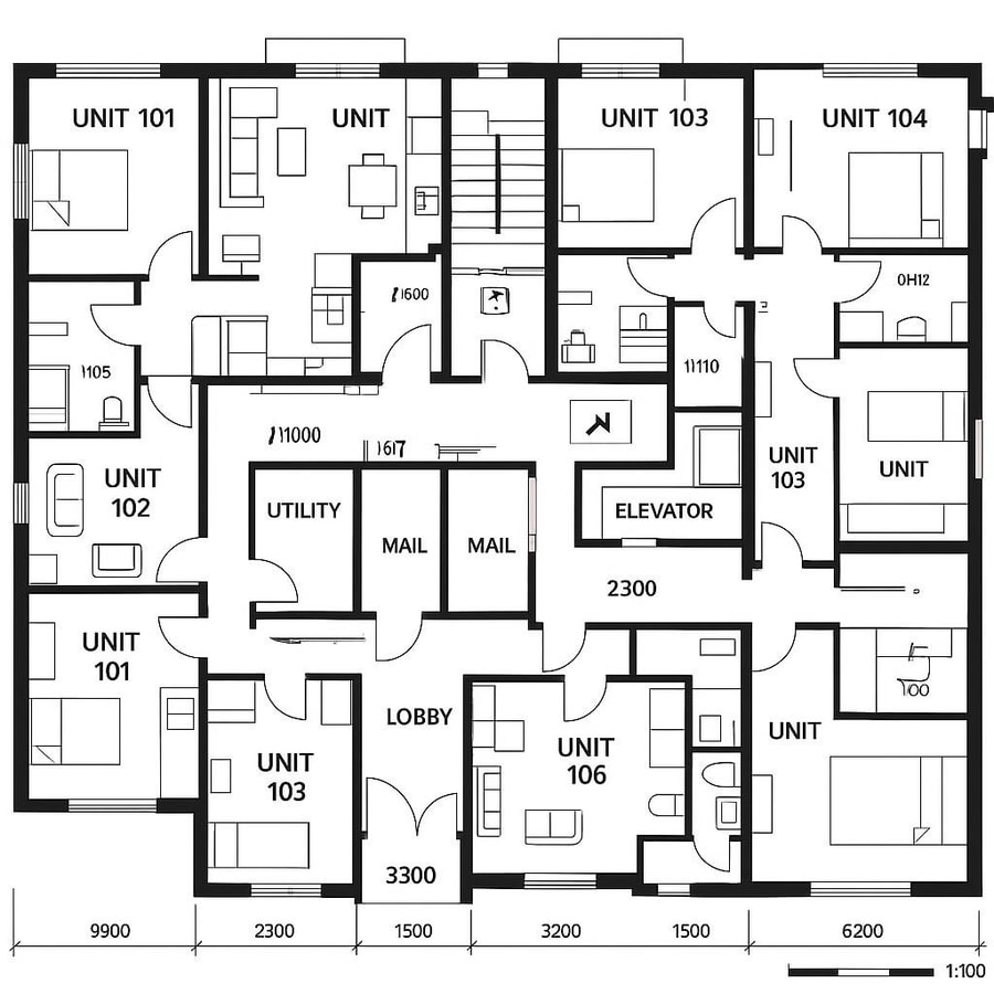 apartment building floor plans inspiration 2