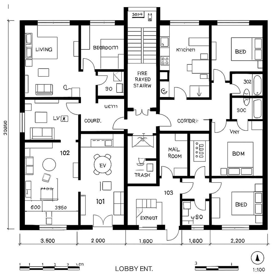apartment building floor plans inspiration 3