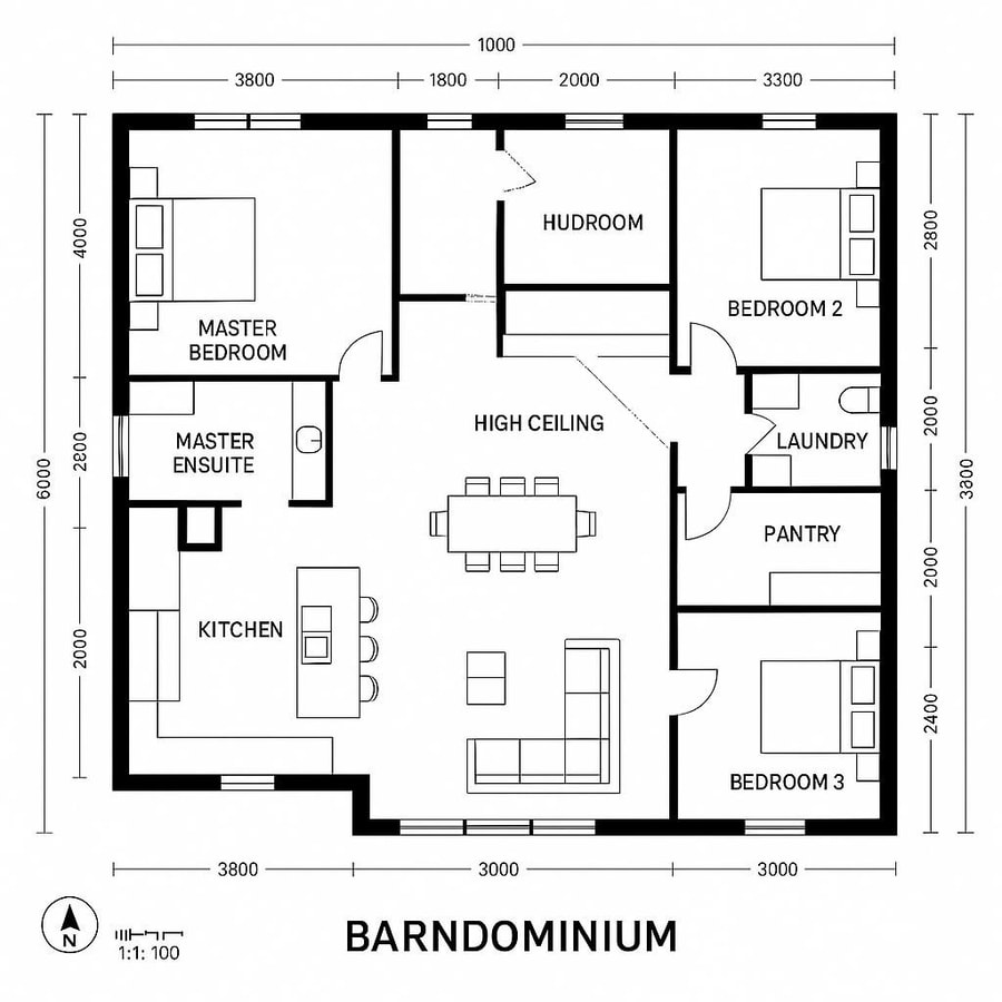 barndominium floor plans 3 bedroom inspiration 4