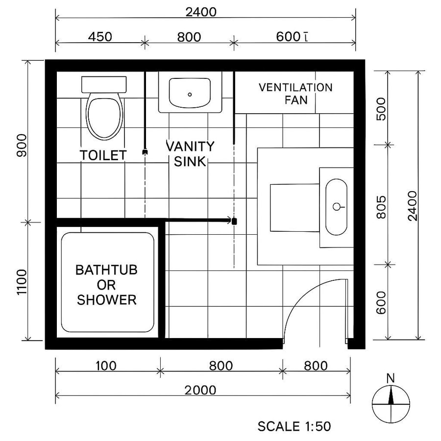 bathroom floor plan