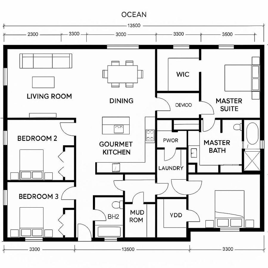 beach house floor plans